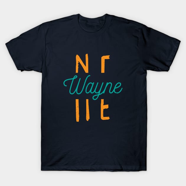 Wayne Nebraska City Typography T-Shirt by Commykaze